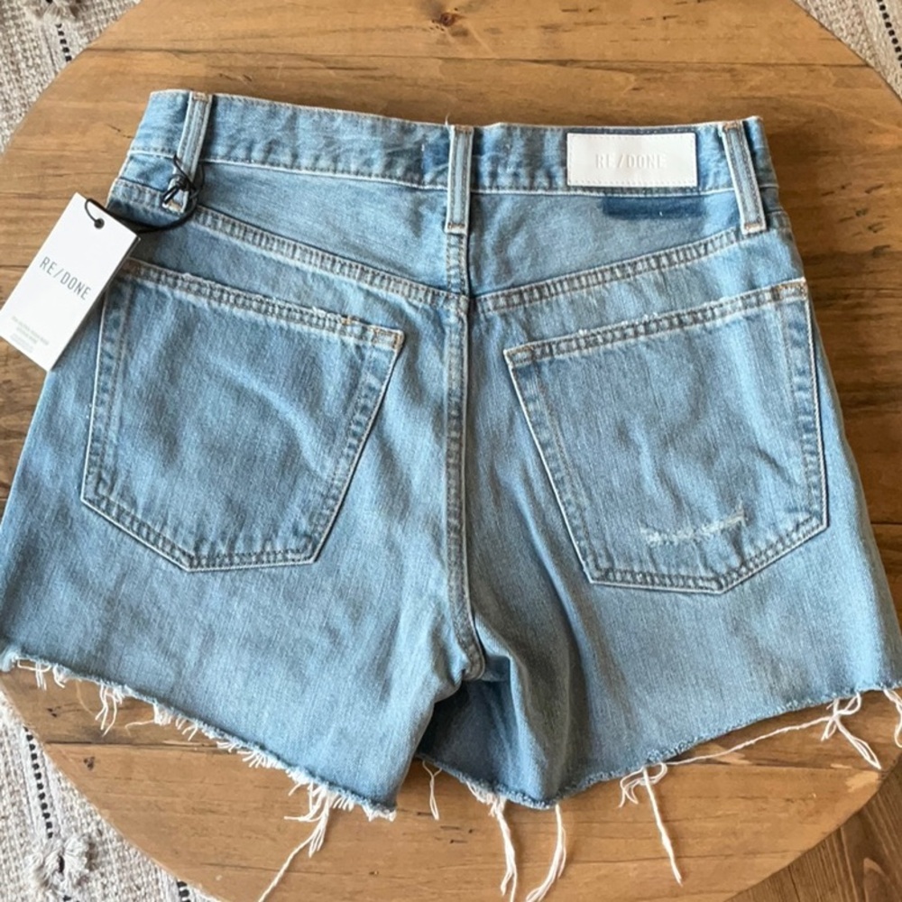 Re/Done Women's Blue Denim Shorts new 25